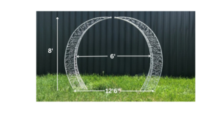 White Metal Half Moon Arch (2 Pcs) rental Pagosa Springs, CO