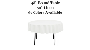 Lap Length Linens-48" Table rental Pagosa Springs, CO