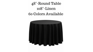 Floor Length Linens -48" Table rental Pagosa Springs, CO