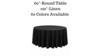 Floor Length Linens -60" Table rental in Pagosa Springs, CO
