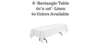 Lap Length Linens-8' Table rental in Pagosa Springs, CO