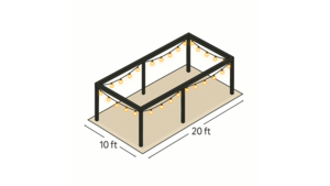 10X20 Perimeter Lights rental Pagosa Springs, CO