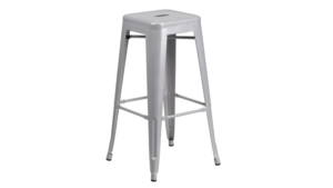 Metal Backless Bar Stools, Silver Gray (24") rental Philadelphia, PA