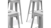 Metal Backless Bar Stools, Silver Gray (24") rental in Philadelphia, PA