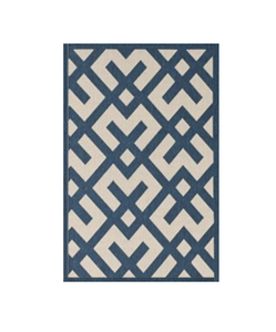 Navy Geometric Rug rental Chicago, IL