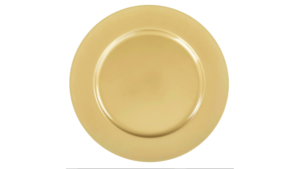 Gold Acrylic Charger rental San Diego, CA