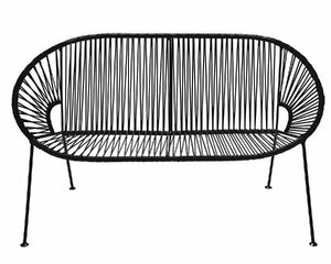 Black PVC Cord Loveseat rental San Antonio, TX