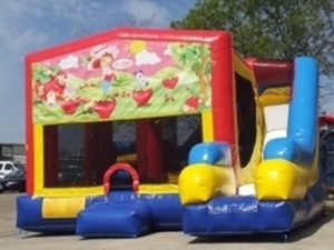 Bounce House Combo with Strawberry Shortcake Panel rental in San Antonio, TX