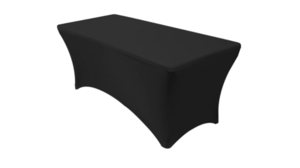 30"X6' Black Spandex Linen rental Oklahoma City, OK