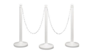 White Plastic Stanchion rental Oklahoma City, OK