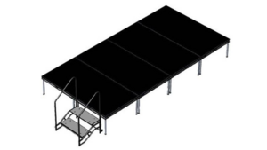 8' x 24' x 12-24" Stage w Skirting & Steps rental Oklahoma City, OK