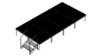 8' x 24' x 12-24" Stage w Skirting & Steps rental in Oklahoma City, OK
