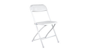 White Metal Folding Chair rental Stillwater, OK