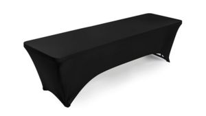 30"X8' Black Spandex Linen rental Stillwater, OK