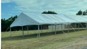 30'x105' Jumbotrac Gable End Frame Tent rental Stillwater, OK