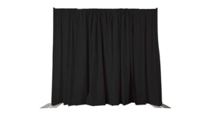 Black Polyester Pipe & Drape 10' H x 10' W (4 P... rental Stillwater, OK