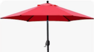 60" Umbrella Table - Red rental Stillwater, OK