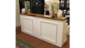 4' White Frame Bar With Solid Wood Top rental Auburn, AL