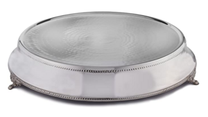 18'' Silver Round Cake Stand rental Auburn, AL