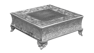 18" Square Silver Cake Plateau rental Auburn, AL