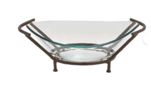 Oblong Glass Bowl - Metal Stand rental Auburn, AL