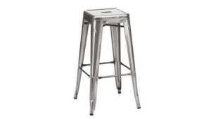 Silver Metal Barstool rental Auburn, AL