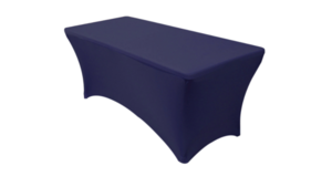 30"X8' Navy Spandex Linen rental Auburn, AL