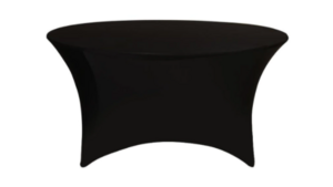 72" Round Black Spandex Linen rental Auburn, AL