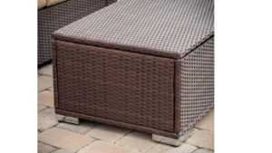 Brown Rattan Coffee Table rental Auburn, AL