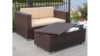 Brown Rattan Love Seat rental in Auburn, AL