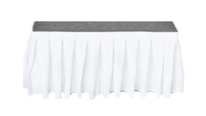 2'X6' White Stage Skirt rental Auburn, AL