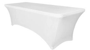 30"X6' White Spandex Linen rental Auburn, AL