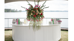 White Paneled Round Bar Section rental Auburn, AL