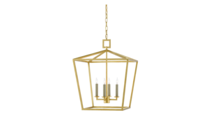 Lc - Dension Medium Gold Chandelier (22"X18"X18") rental Auburn, AL