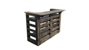 Wooden Pallet Bar rental Huntsville, TX