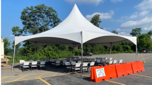 35X40 High Peak Frame Hexagon Tent rental Pittsburgh, PA