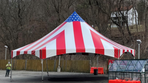 35X40 Usa Hexagon Frame Tent rental Pittsburgh, PA