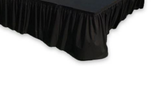 10' Skirt Black - 18" H - Stage rental Jupiter, FL