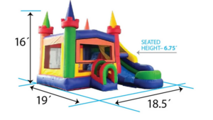Primary Color Bounce House w/ Slide Inflatable rental Pittsburgh, PA