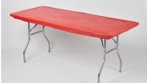 Red Kwick Cover 6ft Long Table rental Pittsburgh, PA