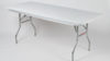 White Kwick Cover 8ft Long Table rental in Pittsburgh, PA