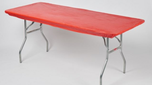 Red Kwick Cover 8ft Long Table rental Pittsburgh, PA