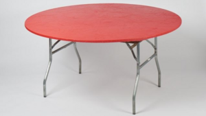Red Kwick Cover 5ft Round Table rental Pittsburgh, PA