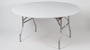 White Kwick Cover 5ft Round Table rental Pittsburgh, PA
