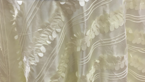 120" Ivory Cascade Taffeta Petals rental Jupiter, FL