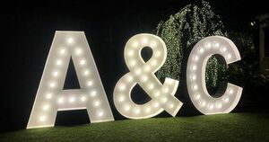Giant Lighted 4' Marquee Letters rental Houston, TX