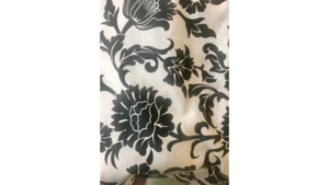 132" Black And White Flower Print - Polyester rental Jupiter, FL