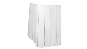 14' X 30" White Skirt - Box Pleat rental Jupiter, FL