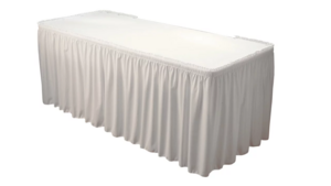 17' X 29" White Skirt - Bar rental Jupiter, FL
