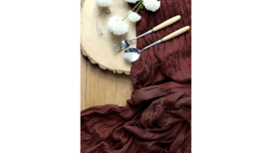 19X120 Burgundy Gauze Table Runner rental Jupiter, FL